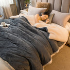 Double-Sided Winter Throw Blanket
