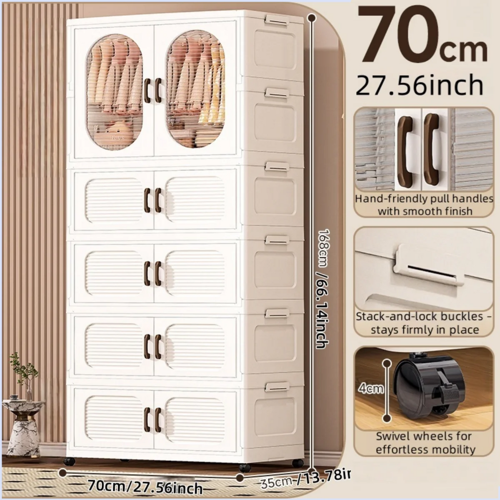 Foldable Double Door Wardrobe