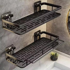 No-Drill Aluminium Shower Shelf