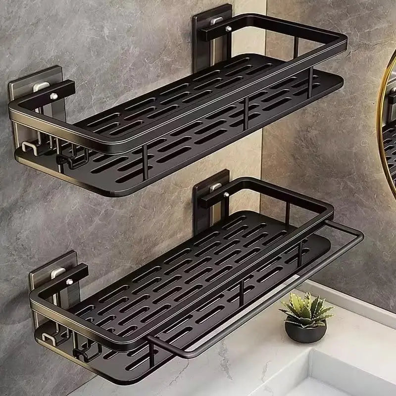 No-Drill Aluminium Shower Shelf