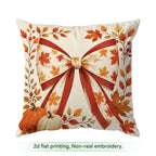 Autumn Plaid Pumpkin Pillow Cover