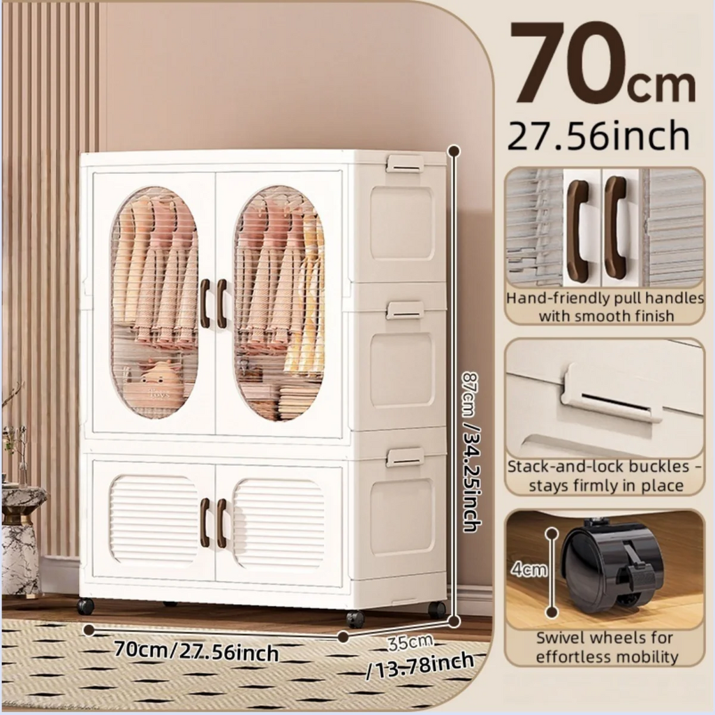 Foldable Double Door Wardrobe