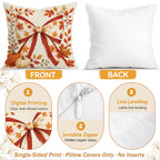 Autumn Plaid Pumpkin Pillow Cover