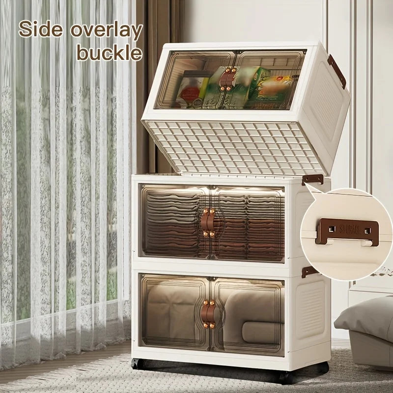 Foldable Rolling Storage Cabinet