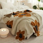 Khaki Daisy Cozy Blanket