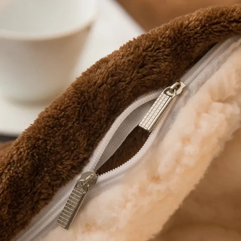 Double-Sided Winter Throw Blanket