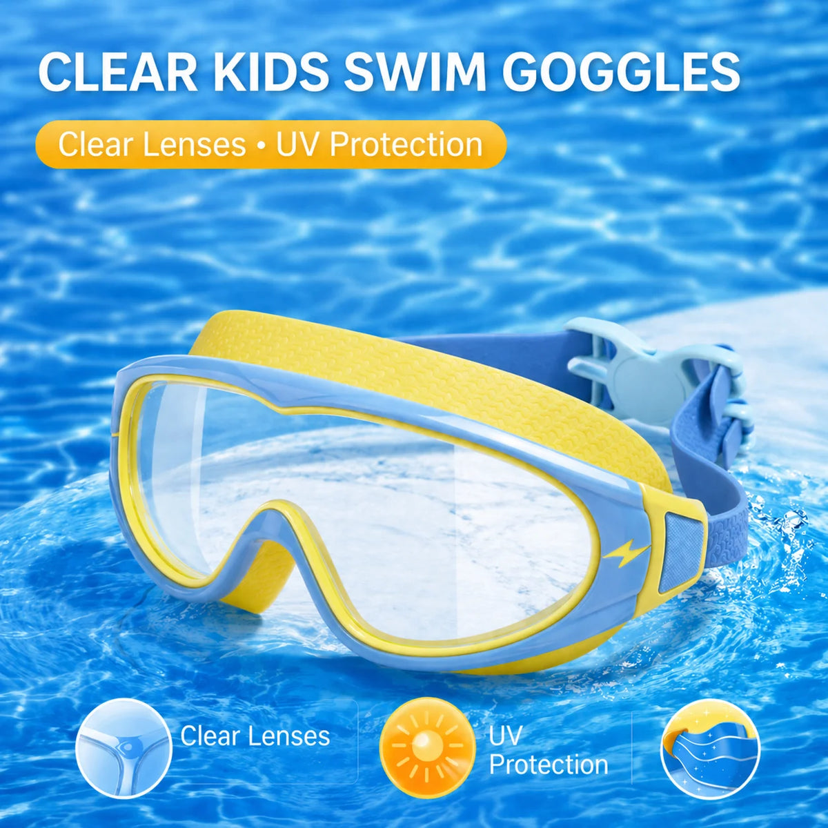 Kids Wide View Swim Goggles
