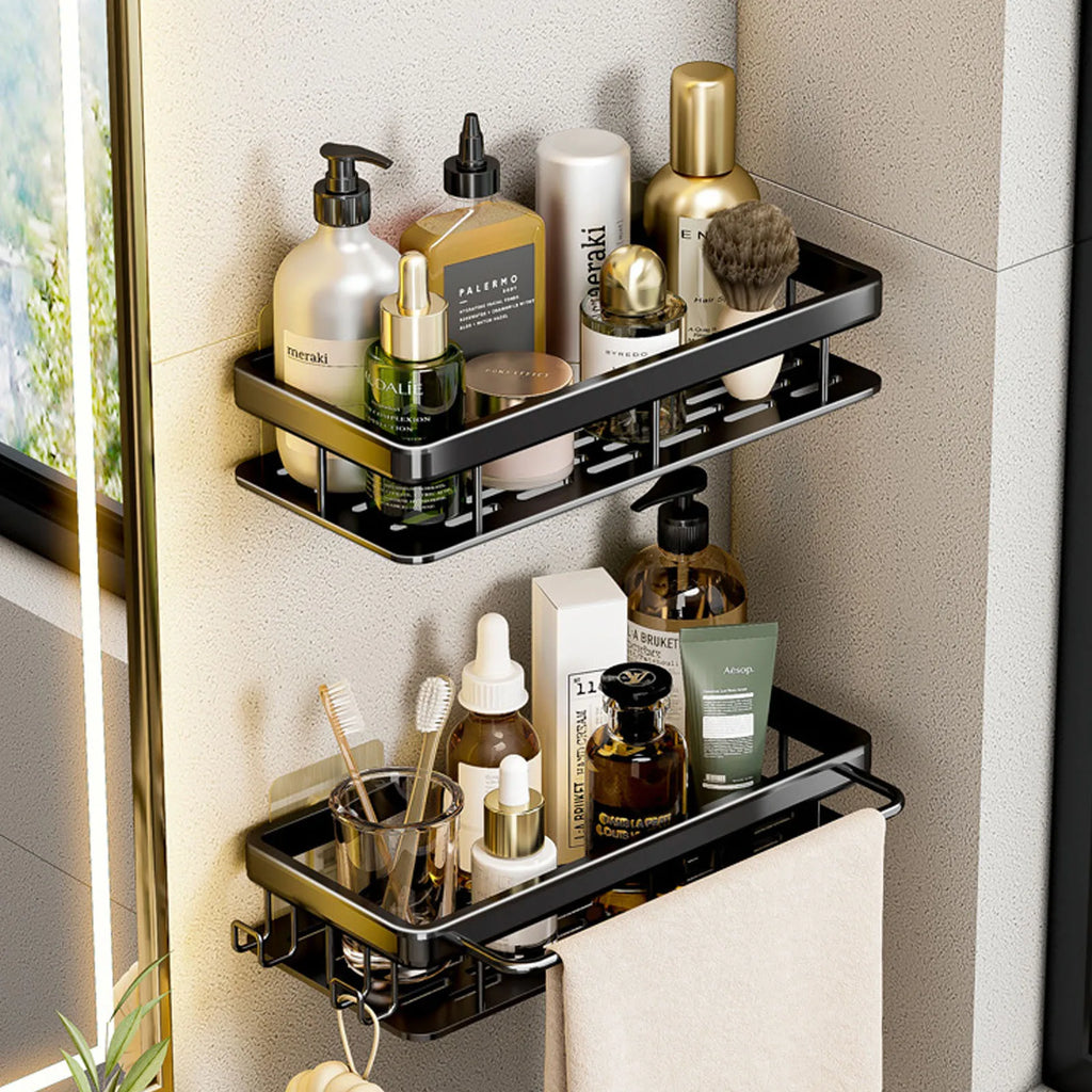 No-Drill Aluminium Shower Shelf