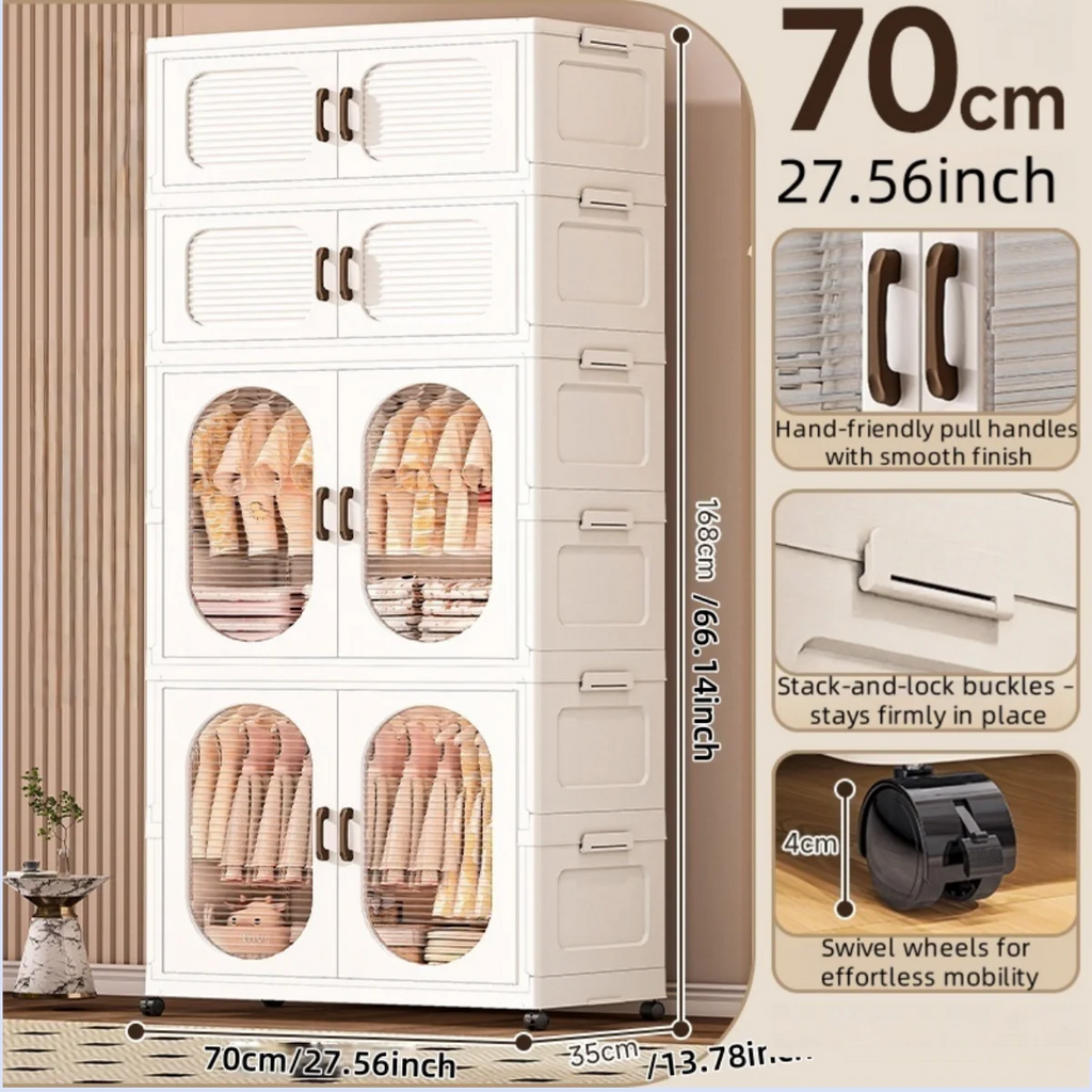 Foldable Double Door Wardrobe