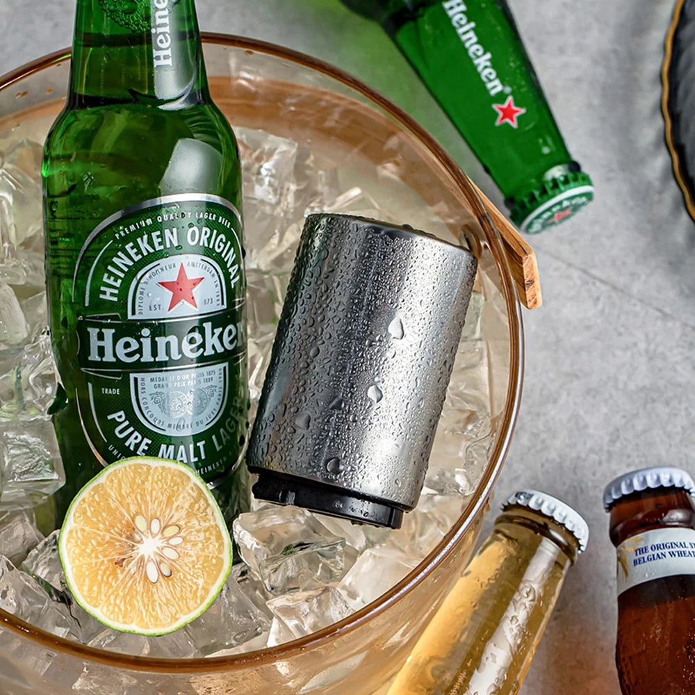 # Magnetic Push-Down Bottle Opener