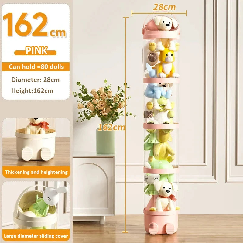 Transparent Plush Toy Storage Tube