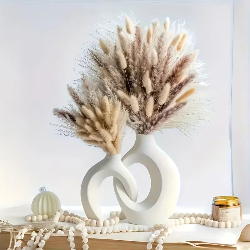 White Decorative Vase Set (Set of 2)