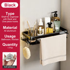 No-Drill Aluminium Shower Shelf