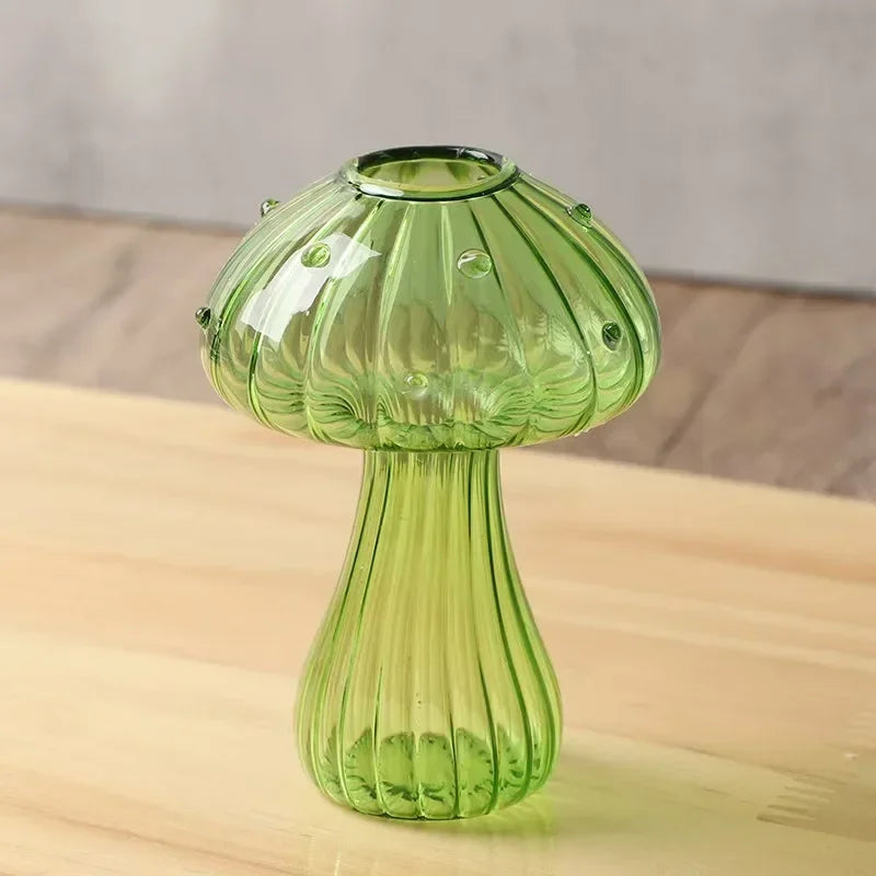 Colorful Glass Mushroom Vase