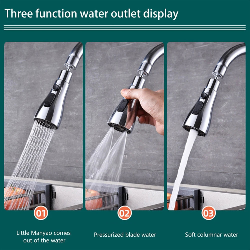 3-In-1 Rotating Faucet Extender
