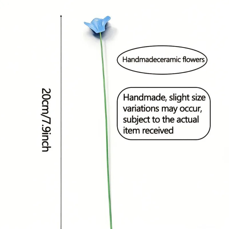 Ceramic Five-Petal Flower Decor