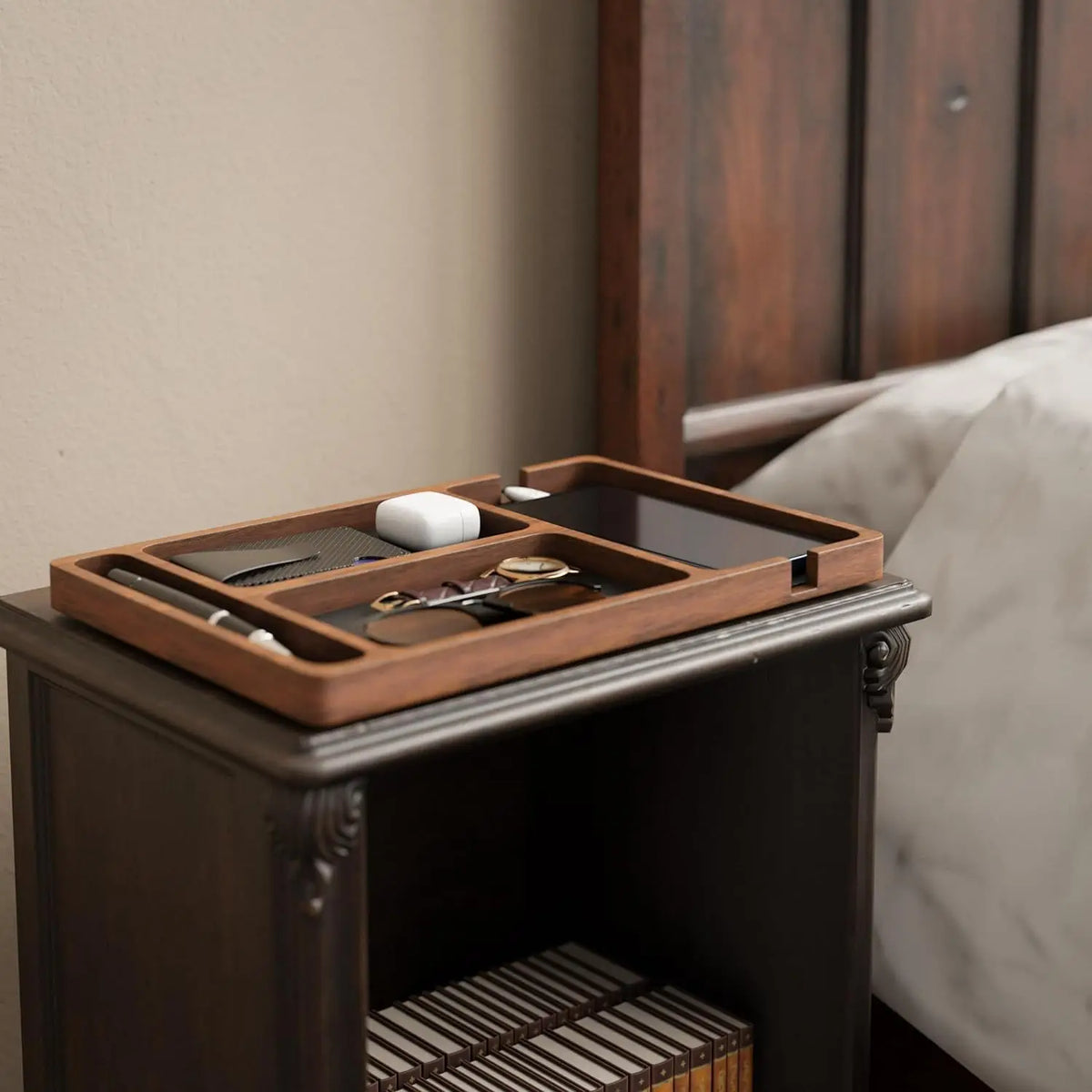 Solid Wood Desktop Organizer