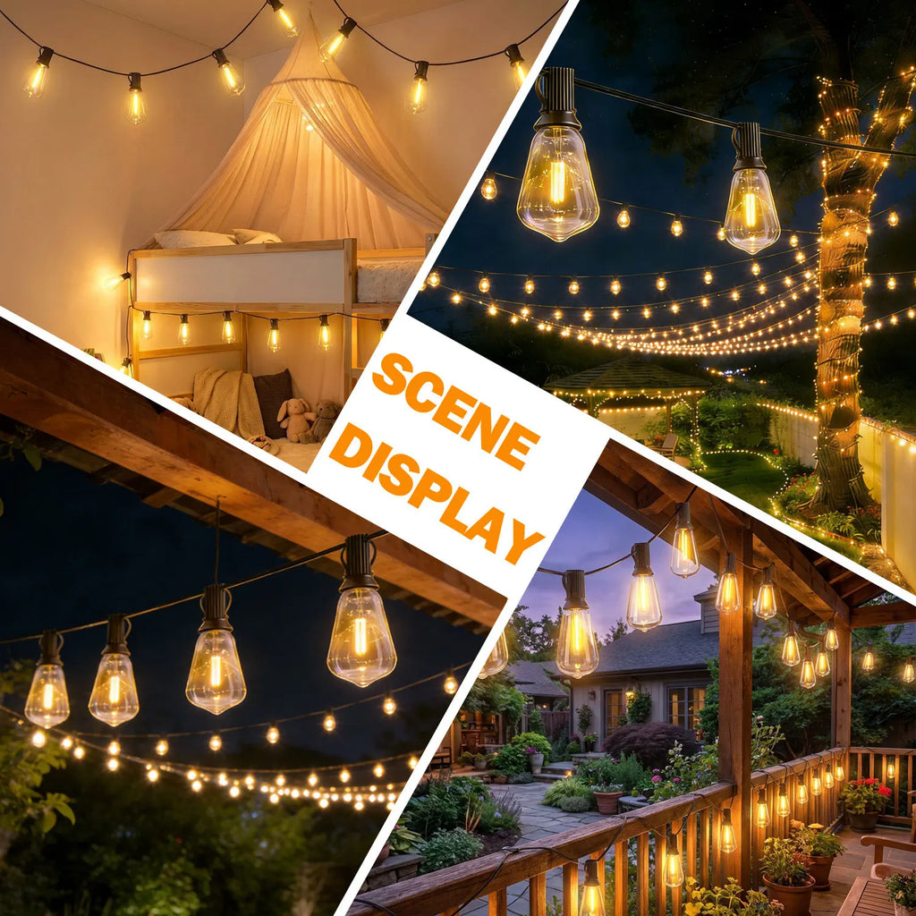 Vintage Outdoor String Lights