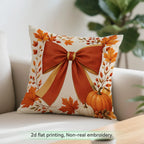 Autumn Plaid Pumpkin Pillow Cover