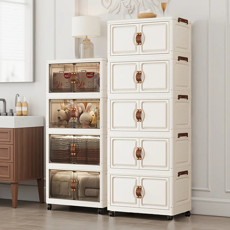 Foldable Rolling Storage Cabinet