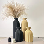 Wavy Pattern Decorative Vase Set