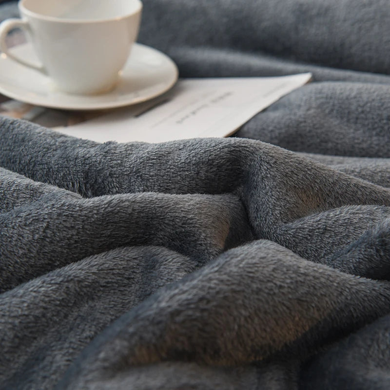 Double-Sided Winter Throw Blanket