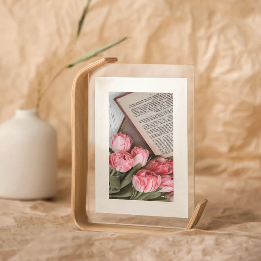 Wooden Floating Photo Frame