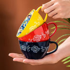 Bohemian Hand-Painted Ceramic Mug