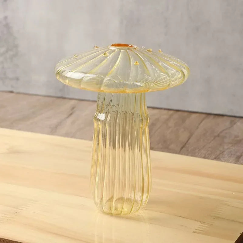 Colorful Glass Mushroom Vase
