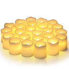 Flameless LED Tea Light Candles (24-Piece Set)