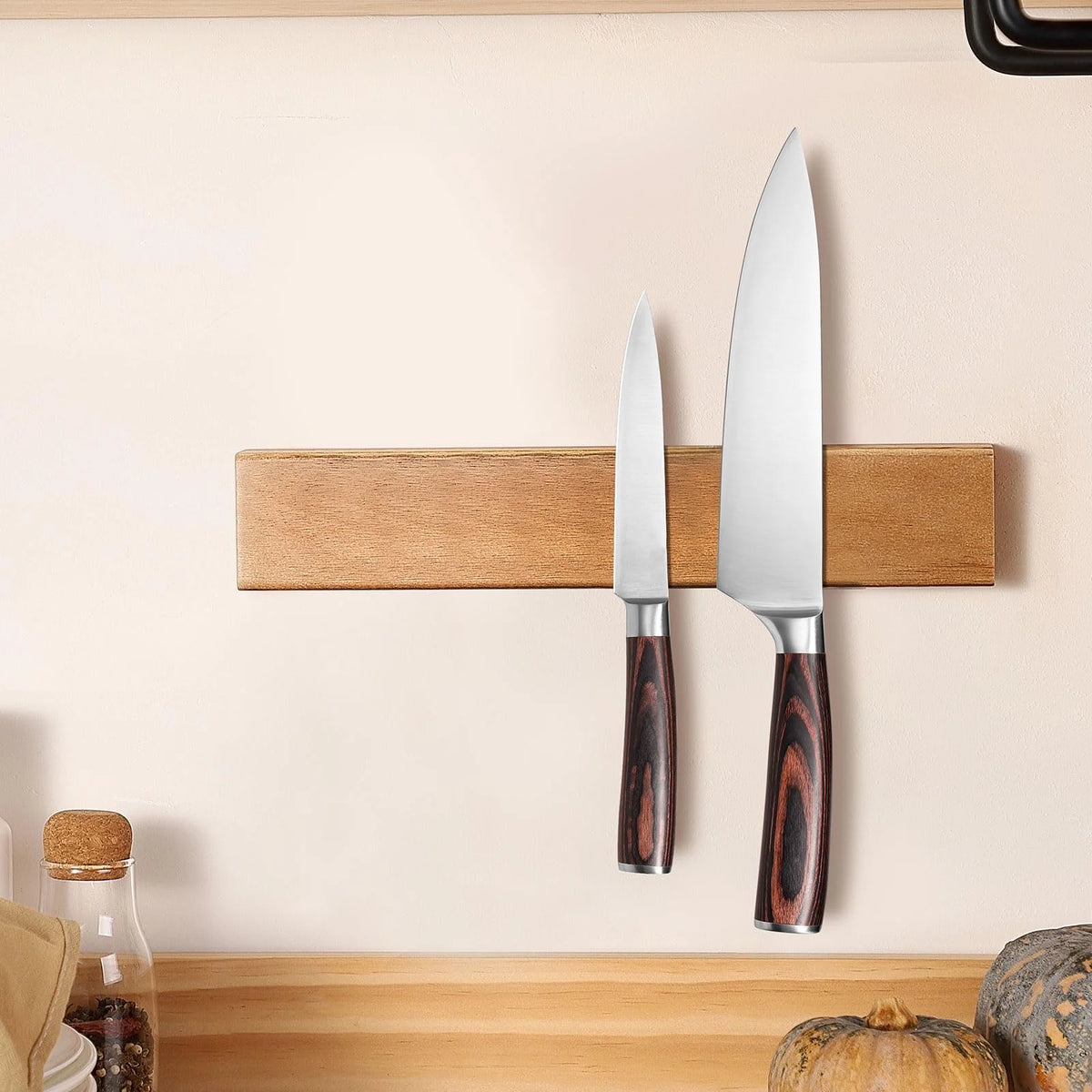 Acacia Wood Magnetic Knife Holder