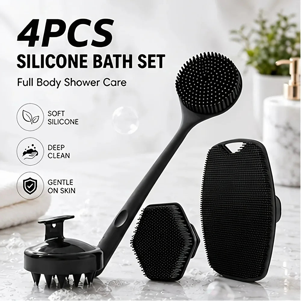 Long Handle Shower Brush Set