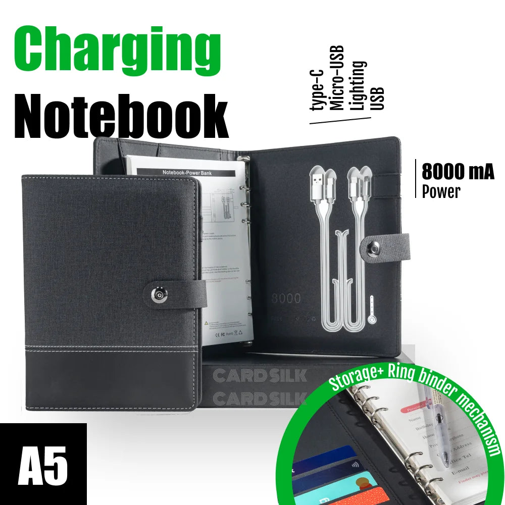 Wireless Charging Linen Journal & Planner