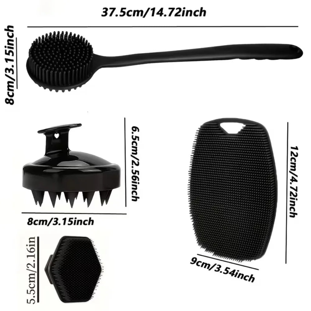 Long Handle Shower Brush Set