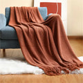 Nordic Knit Throw Blanket with Tassels