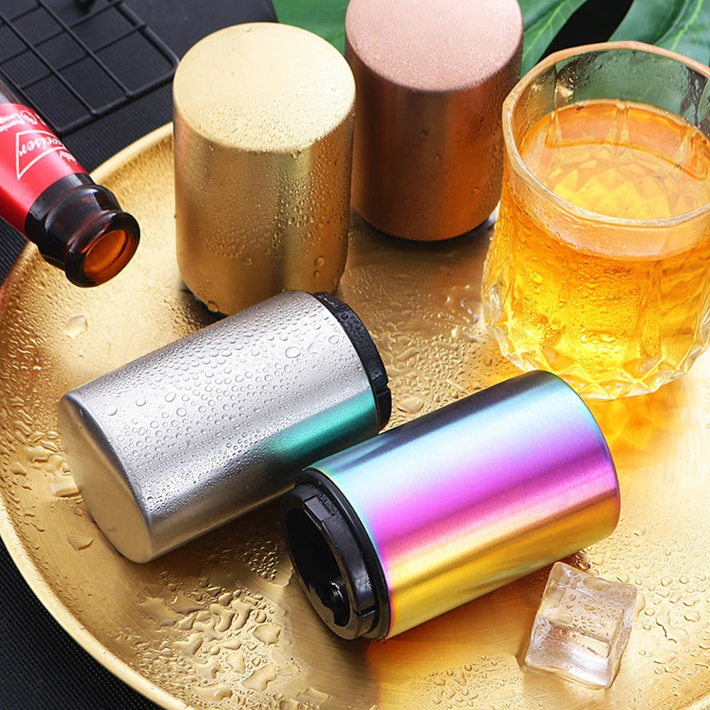# Magnetic Push-Down Bottle Opener