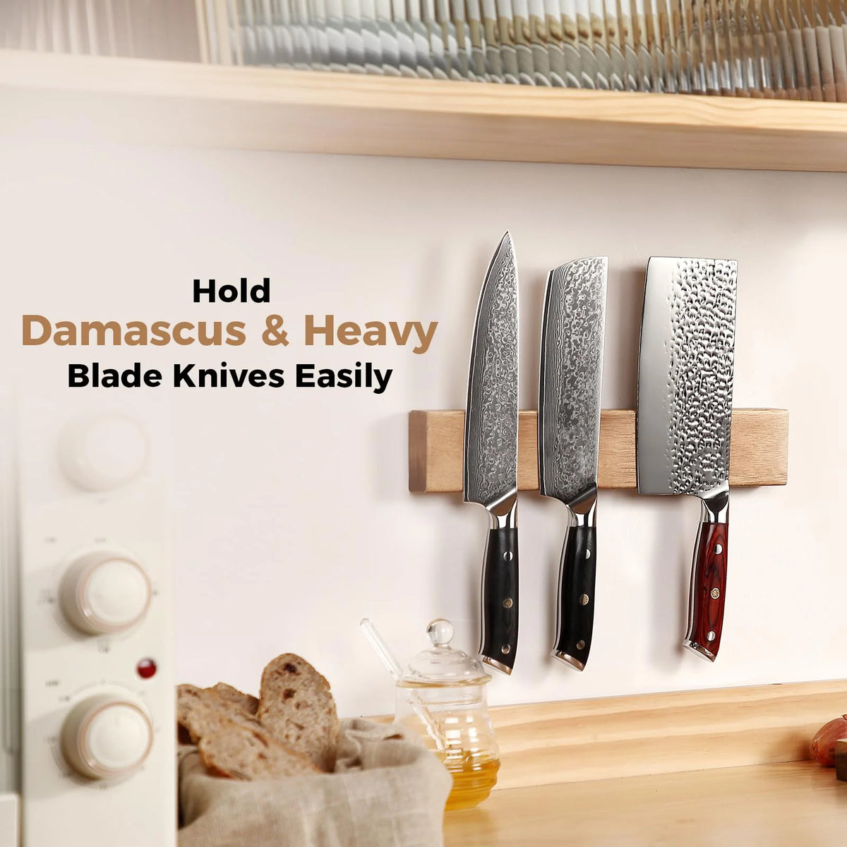 Acacia Wood Magnetic Knife Holder
