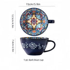 Bohemian Hand-Painted Ceramic Mug