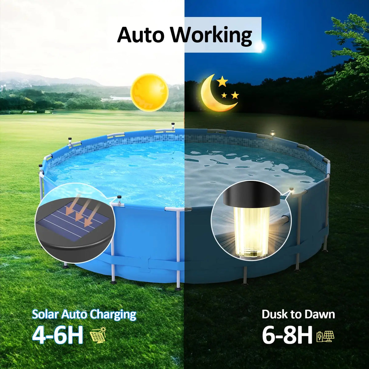Solar Pool Fence Lights