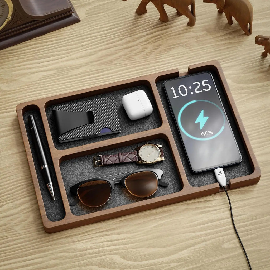 Solid Wood Desktop Organizer