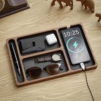 Solid Wood Desktop Organizer