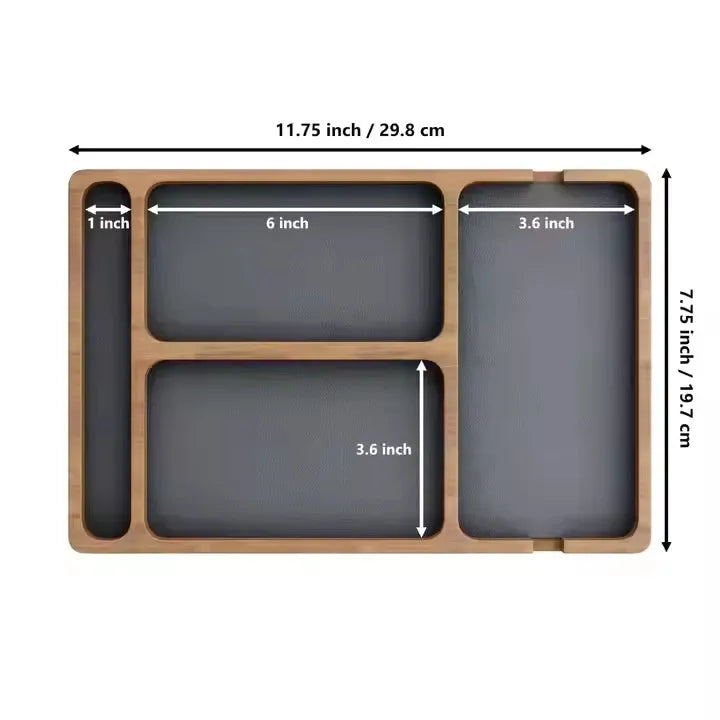 Solid Wood Desktop Organizer