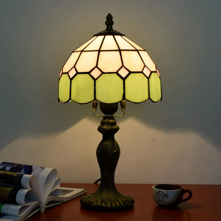 European Stained Glass Table Lamp