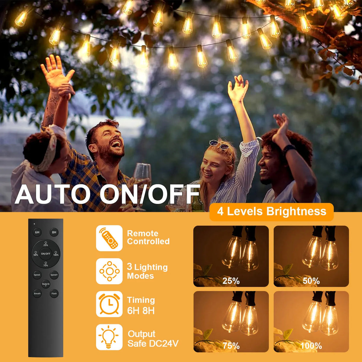 Vintage Outdoor String Lights