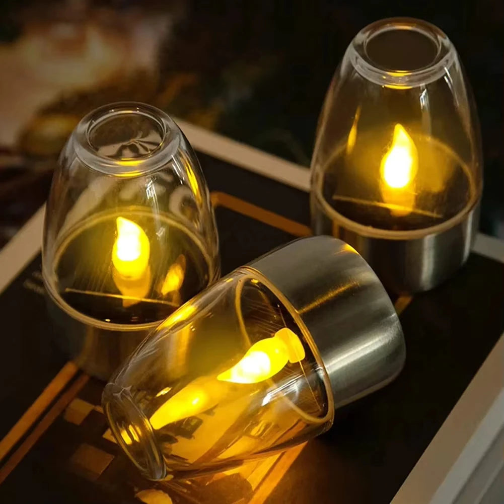 Stainless Steel Solar Candle Lantern