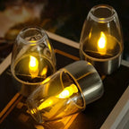 Stainless Steel Solar Candle Lantern