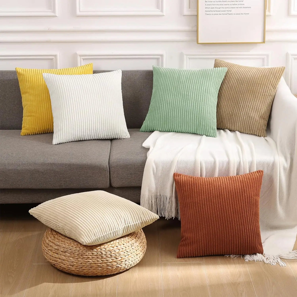 Corduroy Stripe Cushion Cover