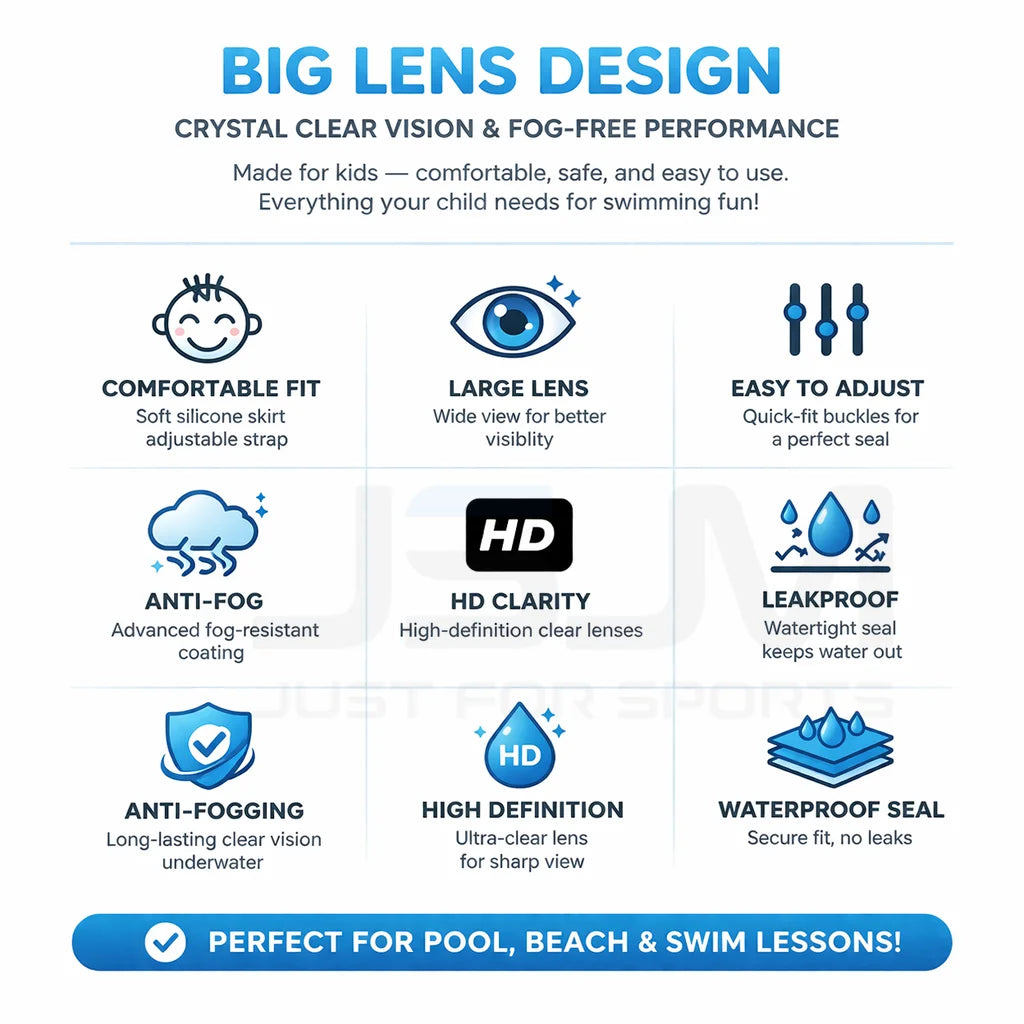 Kids Wide View Swim Goggles