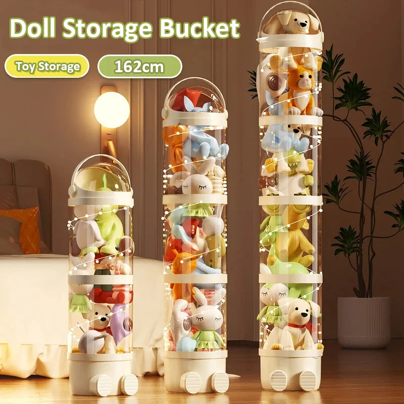 Transparent Plush Toy Storage Tube
