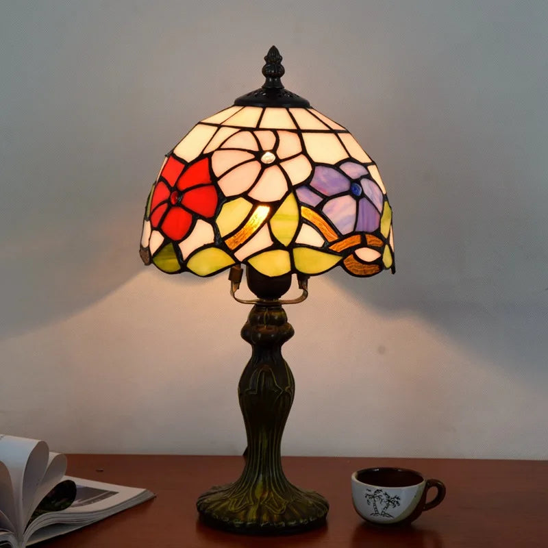 European Stained Glass Table Lamp